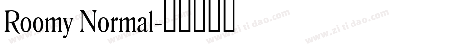 Roomy Normal字体转换